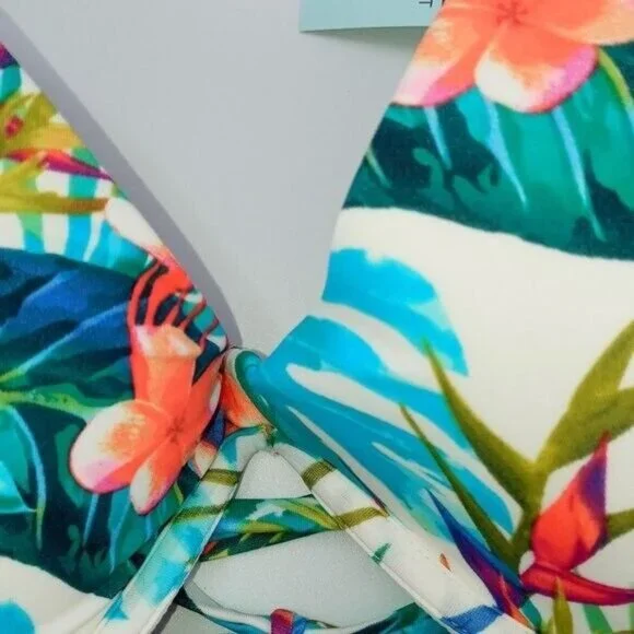 Sundazed Women's Hot Tropics Printed Jenna swim Bra. 34 D - Picture 7 of 10